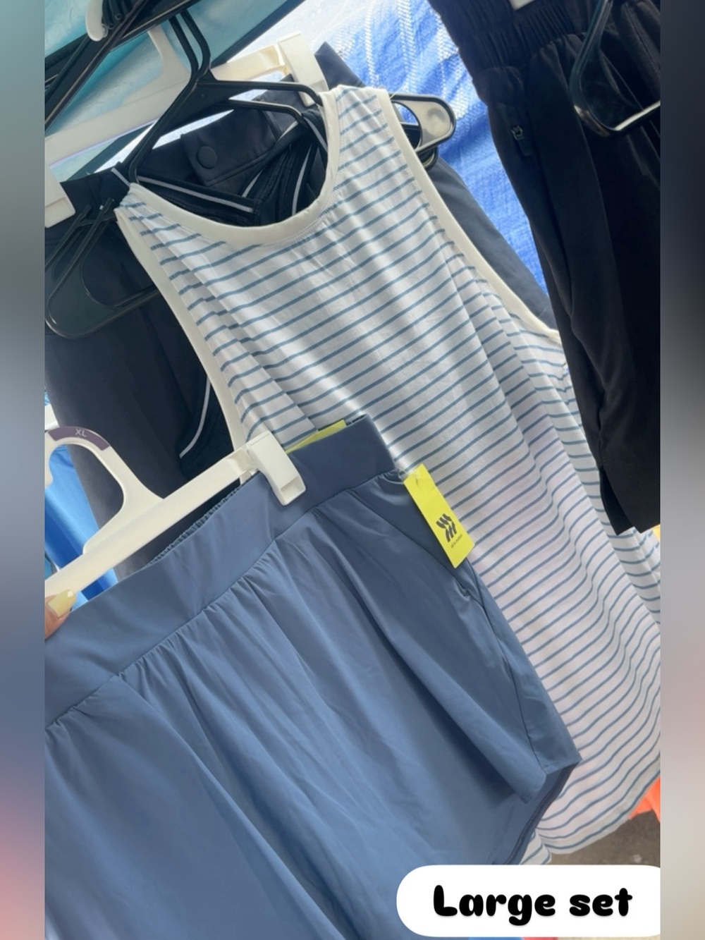 all in motion Blue Striped Tank & Light Blue Skirt Set - Picture 1 of 1